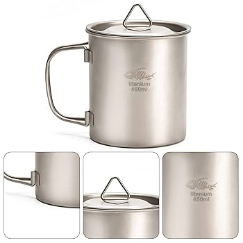 Amazon | shopparadise チタンマグカップ チタンクッカー